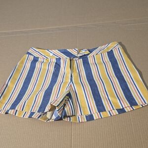 Vibrant Striped High Waist Women's Shorts